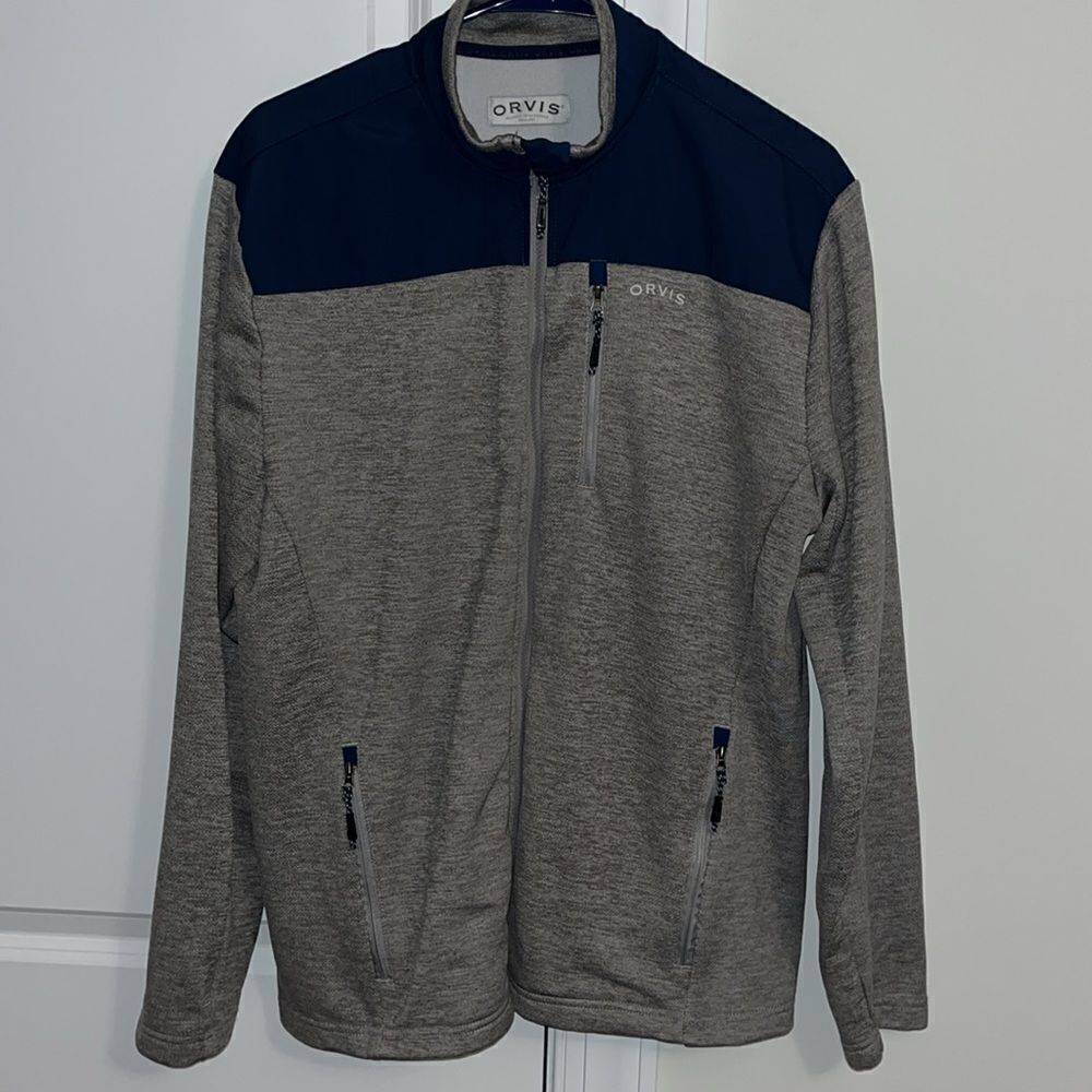 Vineyard Vines Style Orvis signature fleece full zipper jacket sweatshirt M